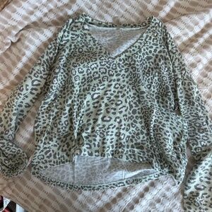 Z Supply Cheetah Long Sleeve Green